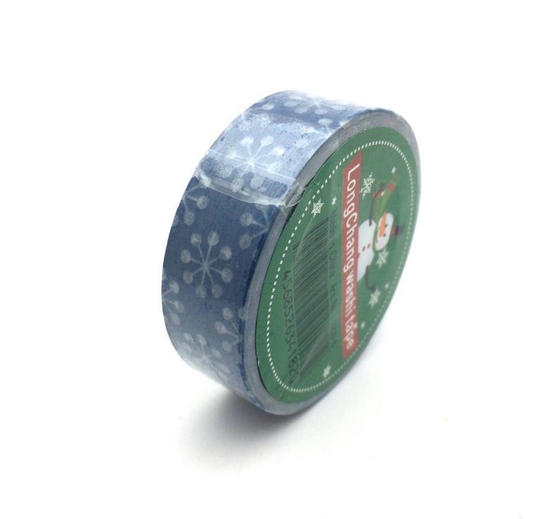 x1 rotolo di nastro adesivo da 10 m washi tape blu Natale: DM0040 immagine 1