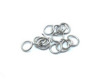 x100 Open Junction Rings 8x1mm Dark Silver (Jump Ring): AA0042