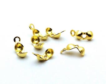 x50 gold metal knot cover, 5x8mm: AE0005