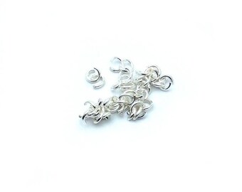 x100 Light Silver Open Junction Rings (Jump Ring) 4x0.8mm: AA0021