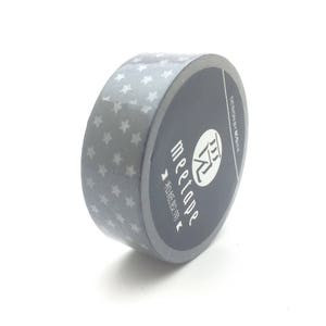 x1 roll of 10m masking tape washi tape black star patterns: DM0009 image 1