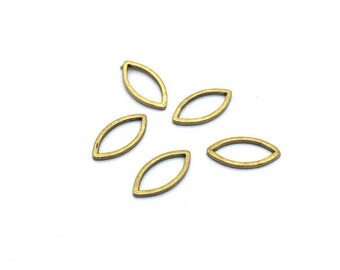 x50 Connectors donut form shuttles, brass, 12x6mm: AC0017