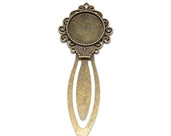 x1 support cabochon 20mm marque-pages bronze: SD0004