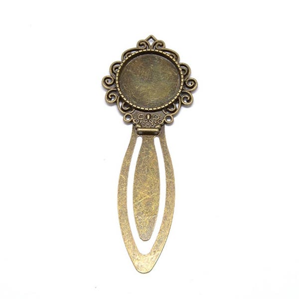 x1 support cabochon 20mm marque-pages bronze: SD0004