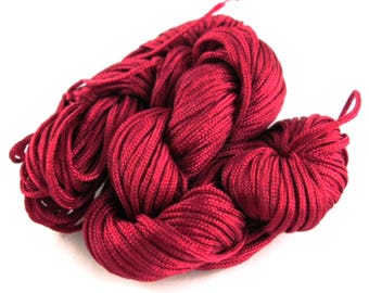 28 meters of Nylon Bordeaux yarn for Shamballa diameter 1mm: FN0008