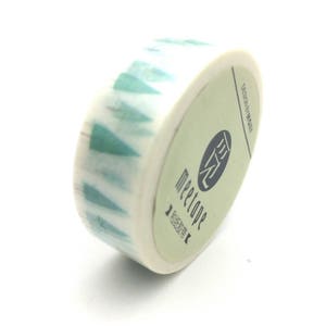 x1 rouleau de 10m de masking tape washi tape blanc motifs sapins: DM0028 image 1