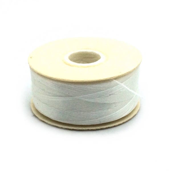 x1 bobine de 105m de Fil Nymo 0.15mm, Blanc, idéal pour le tissage, perles, miyuki: FNN0002