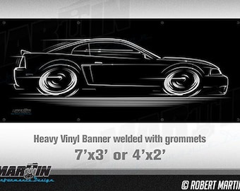 BIG BANNER '03-'04 Cobra Mustang Art Ford 2003 2004 SVT silhouette art