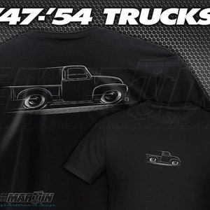 1947-1954 Truck T-Shirts Chevy GMC 47 48 49 50 51 52 53 54 silhouette art