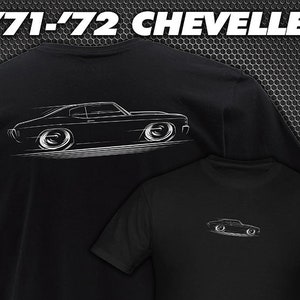 T-Shirt &#39;71 &#39;72 Chevelle - SS Chevy 1971 1972 Malibu Super Sport Chevrolet silhouette art