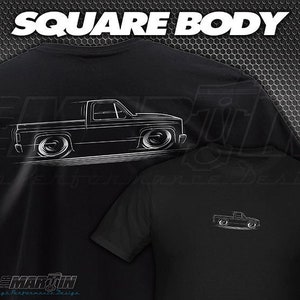 Square Body Truck T-Shirt Chevy GMC 1973 1974 1975 1976 1977 1978 1979 1980 1981 1982 1983 1984 1985 1986 1987 silhouette art