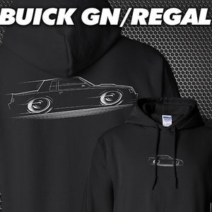 Hoodie Buick Grand National / Regal T-Type 1984 1985 1986 1987 GN GNX silhouette art