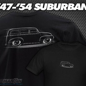 1947-1954 Suburban T-Shirts Chevy GMC 47 48 49 50 51 52 53 54 silhouette art