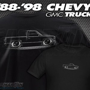 1988-1998 Chevy Truck T-Shirt OBS C1500 GMC Pickup 1989 1990 1991 1992 1993 1994 1995 1996 1997 silhouette art