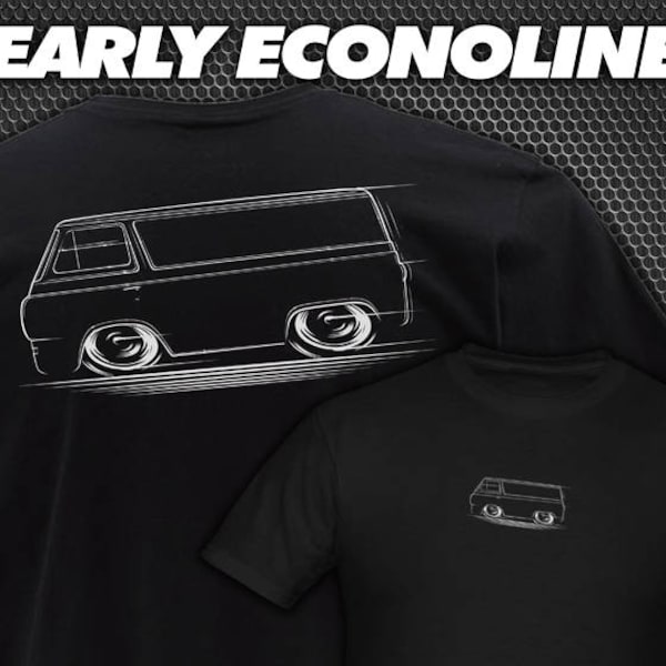 Ford Econoline Van T-Shirt  1961 1962 1963 1964 1965 1966 1967 Falcon silhouette art