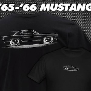 1965 1966 Mustang Coupe T-Shirt Ford 65 66 GT silhouette art