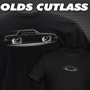 T-Shirt Oldsmobile Cutlass 1981 1982 1983 1984 1985 1986 1987 1988 442 Hurst Olds silhouette art