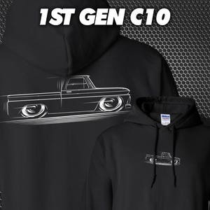 First Gen C10 Chevy GMC Truck Hoodie 1960-1966 silhouette art