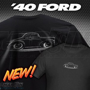 1940 Ford T-Shirt 40 Hot Rod silhouette art