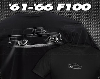 61-66 Ford F100 Truck T-Shirts 1961 1962 1963 1964 1965 1966 F-100 silhouette art