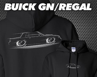 Hoodie Buick Grand National / Regal T-Type 1984 1985 1986 1987 GN GNX silhouette art