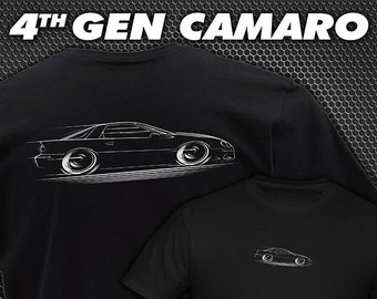 T-Shirt 4th Gen Camaro 1993-2002 Chevy 1996 1997 1998 1999 2000 2001 silhouette art