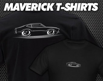 Ford MAVERICK T-shirt 1970 1971 1972 1973 Grabber silhouette art