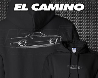 Hoodie El Camino Chevrolet 1978-1987 G-Body Chevy silhouette art