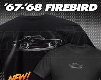 1967 1968 Firebird T-Shirt Pontiac 67 68 silhouette art