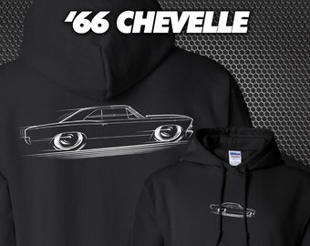 1966 Chevelle HOODIE '66 Chevy Chevrolet SS silhouette art