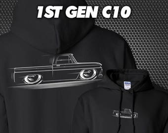 First Gen C10 Chevy GMC Truck Hoodie 1960-1966 silhouette art