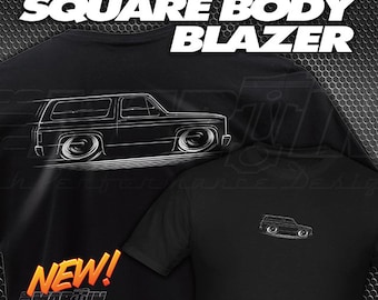 Square Body BLAZER T-Shirt Chevy GMC 1973 - 1988 silhouette art