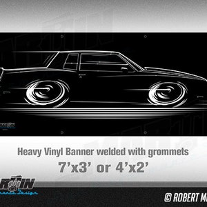 BIG BANNER Monte Carlo SS Chevrolet 1983 1984 1985 1986 1987 1988 silhouette art