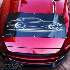 BIG BANNER &#39;15-&#39;17 Mustang Art GT Ford 2015 2016 2017 5.0 S550 silhouette art