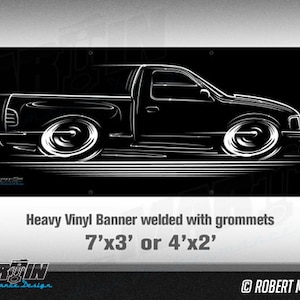 Big Banner 2nd Gen Ford SVT Lightning F-150 Truck 1999 2000 2001 2003 2004 silhouette art