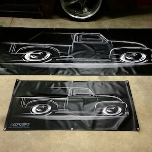 1947-1954 Truck BIG BANNER Chevy GMC 47 48 49 50 51 52 53 54 Ad 3100 Abholschild Plakat Scherenschnitt Kunst