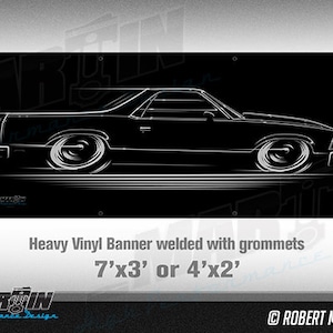 El Camino G-Body BIG BANNER Chevrolet GMC 1978 1979 1980 1981 silhouette art