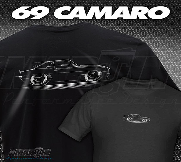 Custom Camaro 6th Gen Silhouette Graphic T-Shirt – 100% Cotton, Unisex Crew Neck