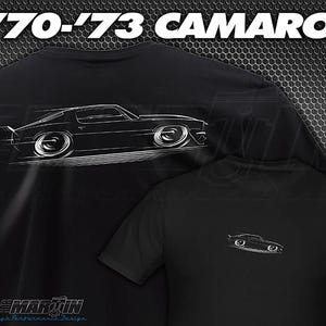1970-1973 Chevy Camaro T-Shirt 70 71 72 73 Z-28 SS Chevrolet 1971 1972 silhouette art