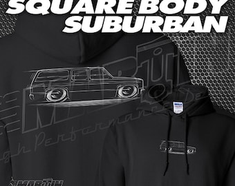 Square Body SUBURBAN HOODIE Chevy GMC Chevrolet Pickup silhouette art