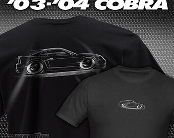 99-04 SVT Cobra Mustang T-Shirt New Edge 1999 2000 2001 2002 2003 2004 Ford silhouette art
