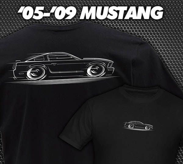 T-shirt Uomo Logo Auto Ford Mustang Horse. Grigio Scuro. Taglia - Foto 8