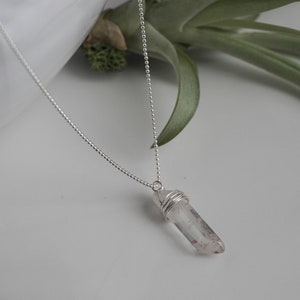Quartz necklace, crystal necklace, raw crystal necklace, stone necklace, boho necklace