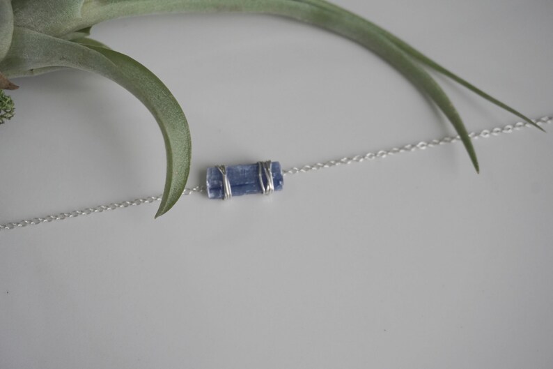 raw blue kyanite stacking bracelet crystal bracelet boho bracelet dainty stone bracelet Kyanite bracelet