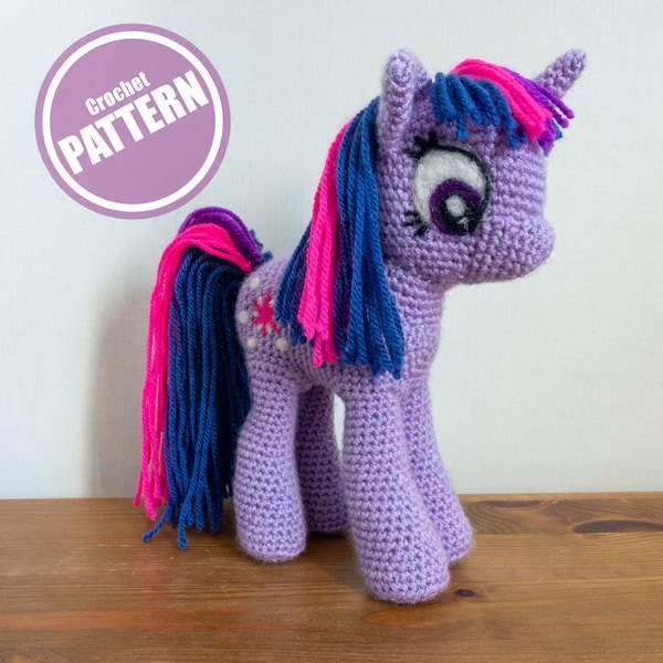 Twilight Sparkle crochet pattern, My Little Pony amigurumi pattern, MLP crochet pattern