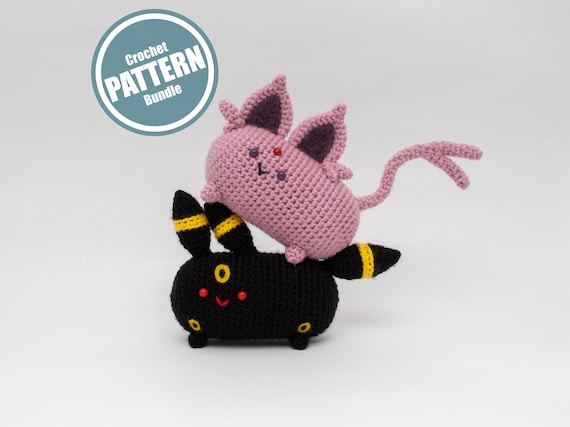 エーフィ＆ブラッキーのポケモン編みぐるみかぎ針編みパターンバンドル