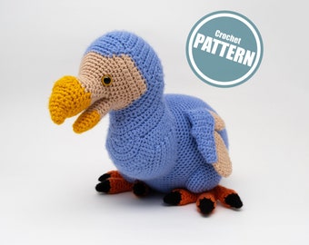 Dodo crochet pattern, dodo amigurumi pattern, crochet bird, amigurumi PDF pattern, instant download, digital download