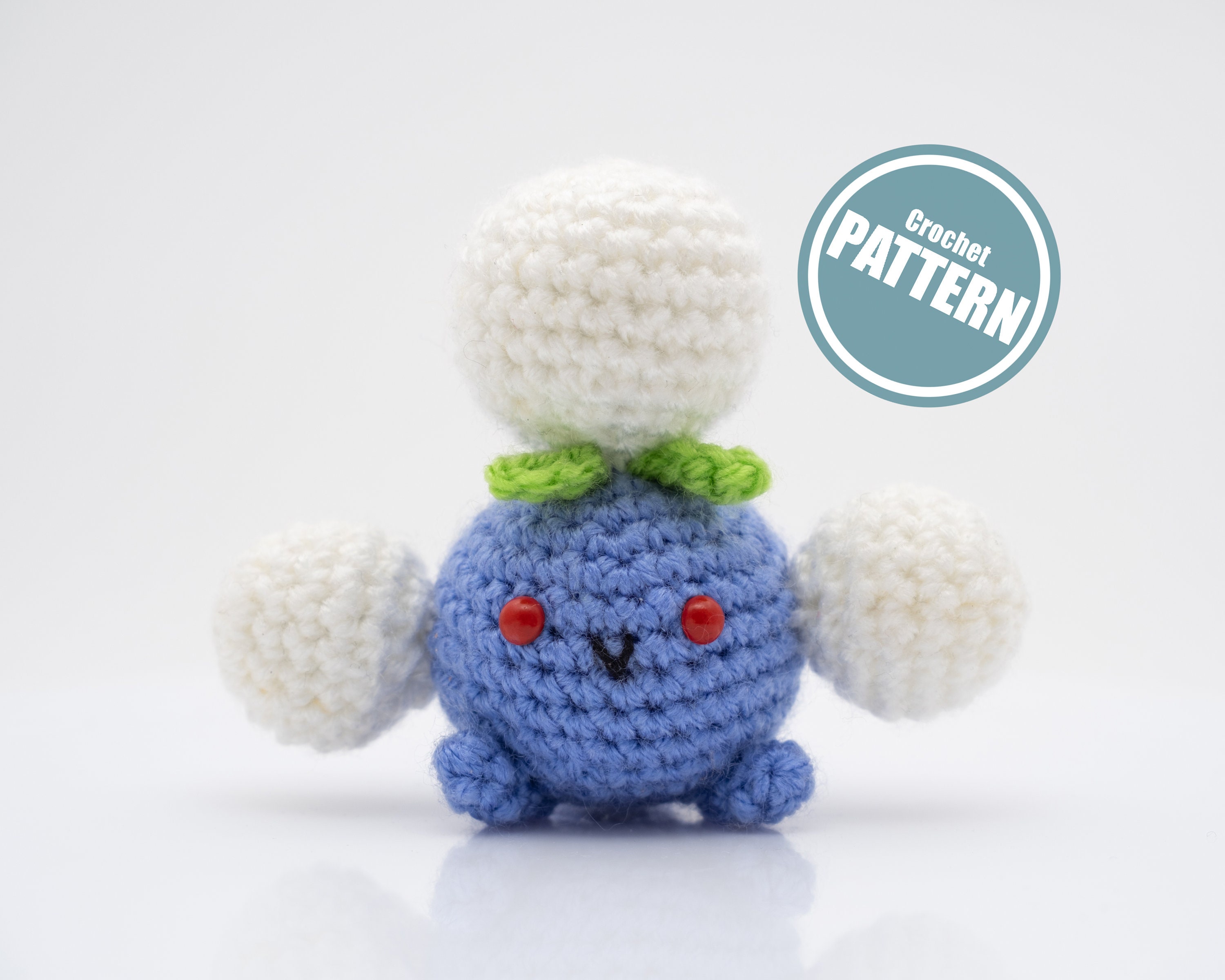 Amigurumi Pattern, Mini Jumpluff Pokemon Crochet Pattern, Instant