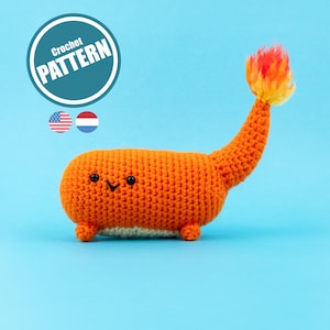 Charmander crochet pattern, Charbean Pokemon Amigurumi, Instant Pdf Download