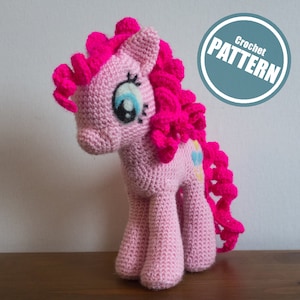 Pinkie Pie crochet pattern, My Little Pony plush, DIY amigurumi pattern, MLP crochet pattern, Digital download, Baby shower gift